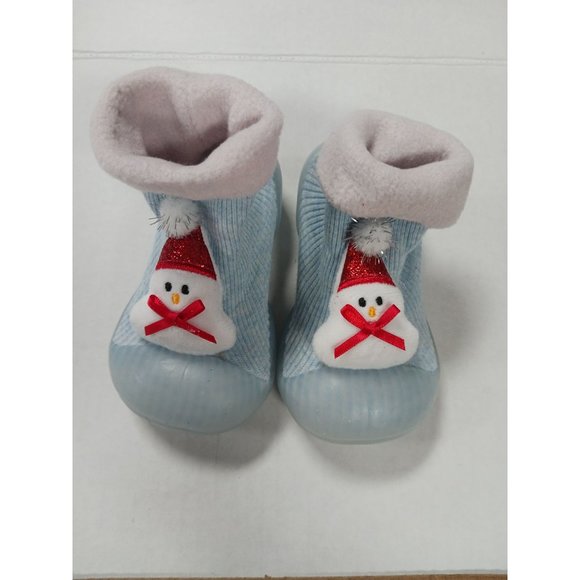 Baby toddler winter socks infant shoes Snowman NWOT - Picture 1 of 3